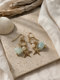 Signature Starfish - Sea Stone (Small Hoop)